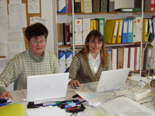Right: Christine Lecluse, Web designer Left: Maryse Ohnenstetter, IMA Secretary 